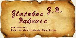 Zlatokos Makević vizit kartica